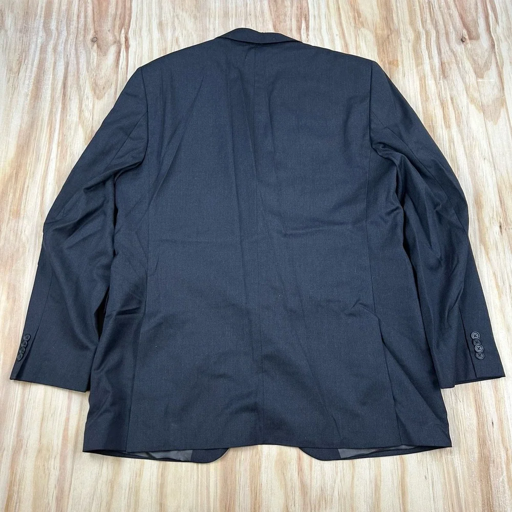 Jack Victor‎ Estrato Super 100's Wool Solid Gray Two Button  Blazer Men's 44L